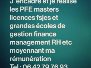 Cours de soutien & PFE encadrement & réalisation