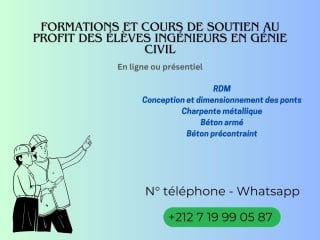 Formation et cours de soutien en génie civil